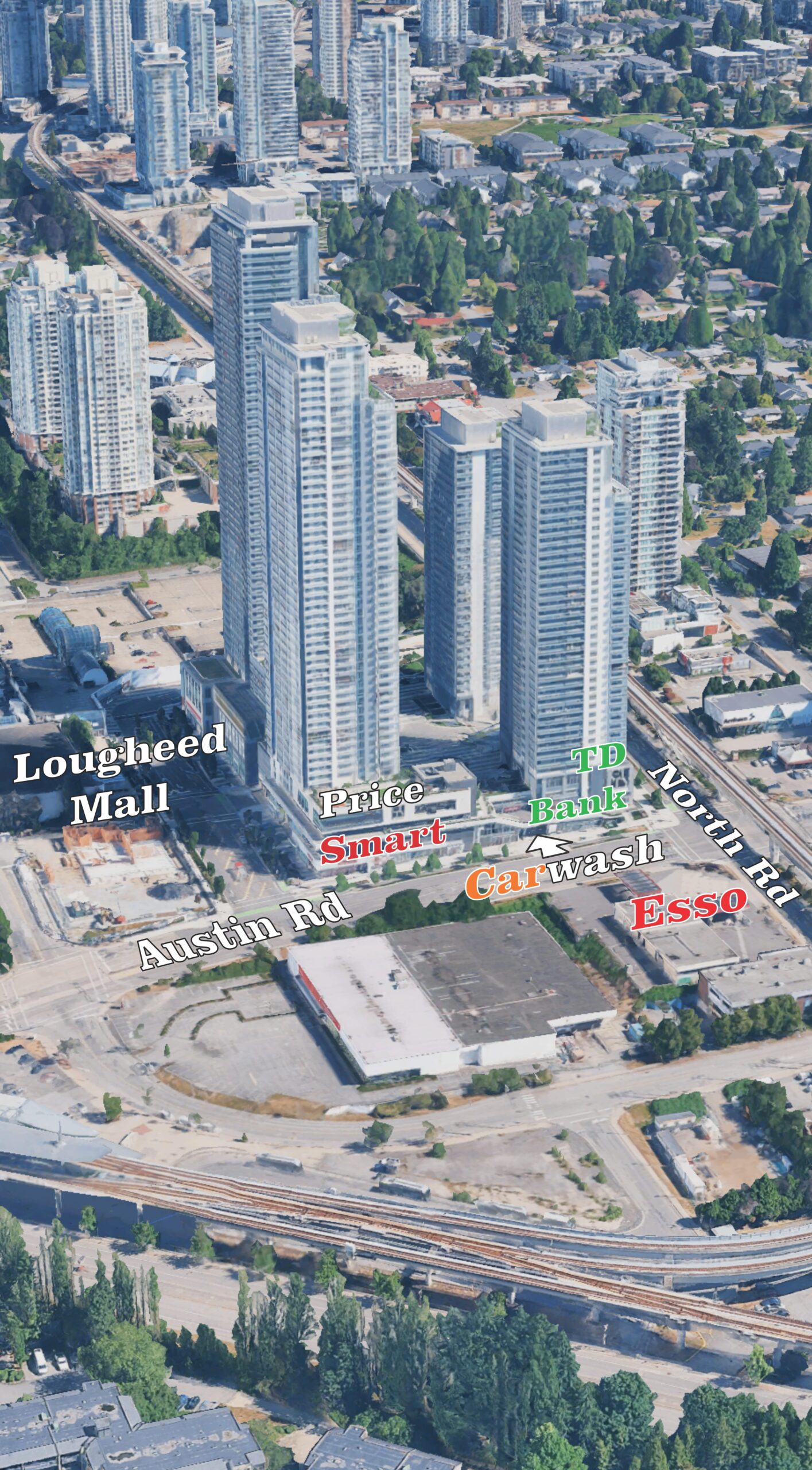 How to find the visitor hand-off point from Austin Rd (large view).